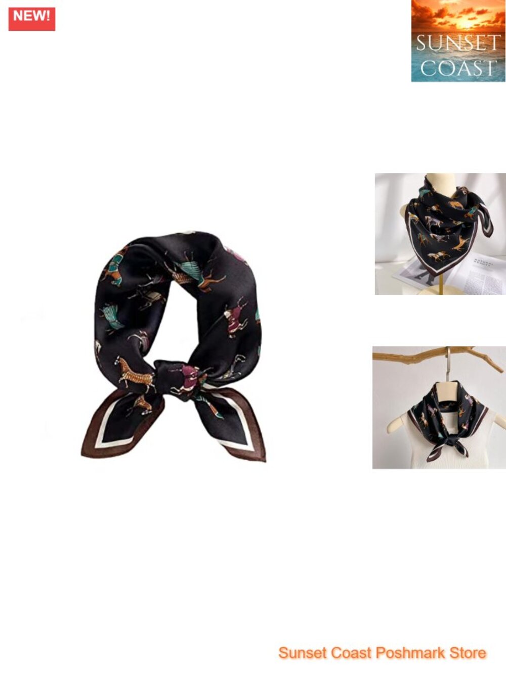 100% Mulberry Silk Square Hair Scarf Head Wrap Sleeping Satin Bandana